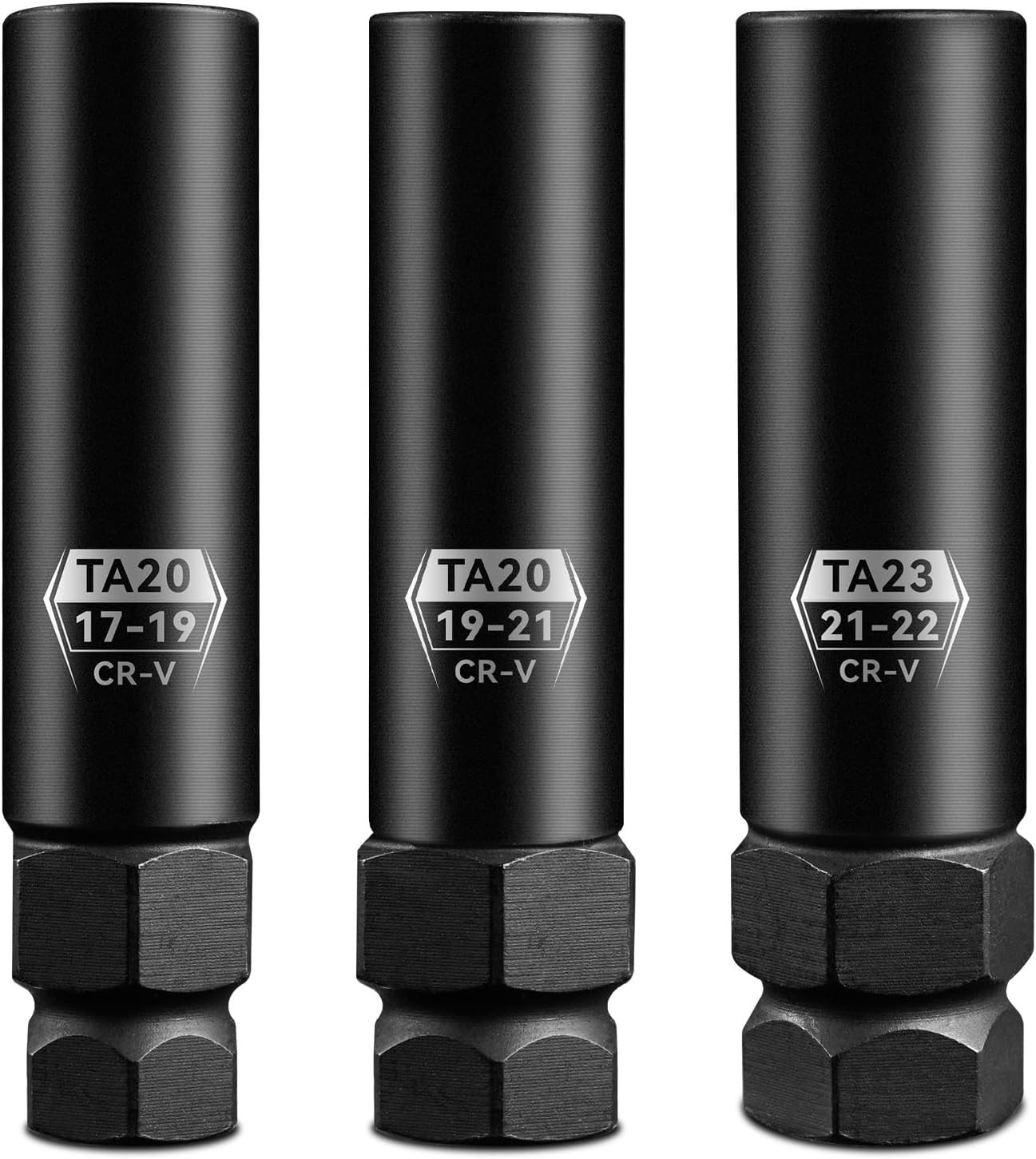 10 Spline Lug Nut Key, Socket Set For 3-Piece Pack 17/19+19/21+21/22