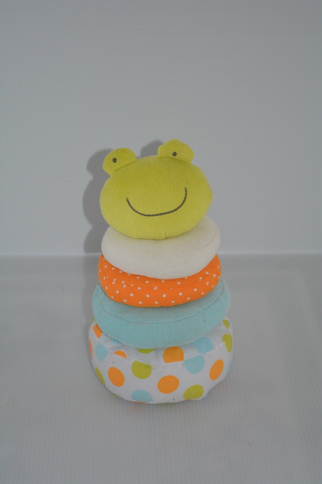 Carter's Plush Baby Soft Ring Stacker Frog Teether Toy Infant Learning HTF Rare