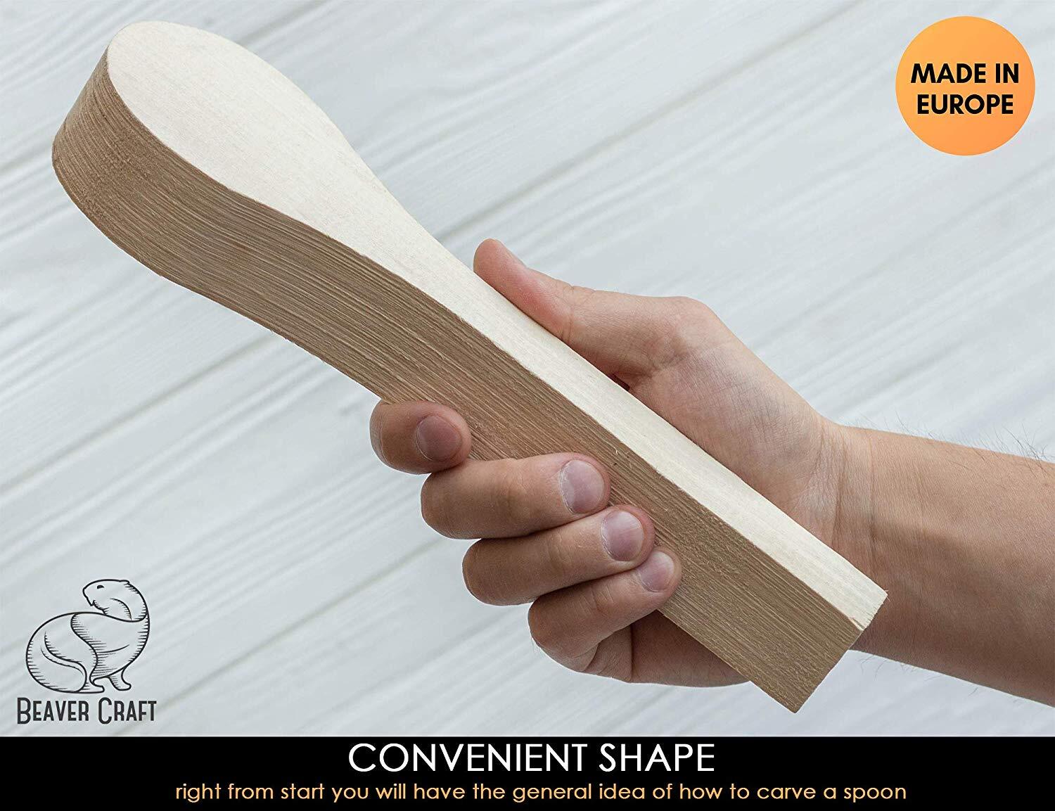 Spoon Carving Blank Wood Carving Blank Wooden Spoon Carving Linden BeaverCraft