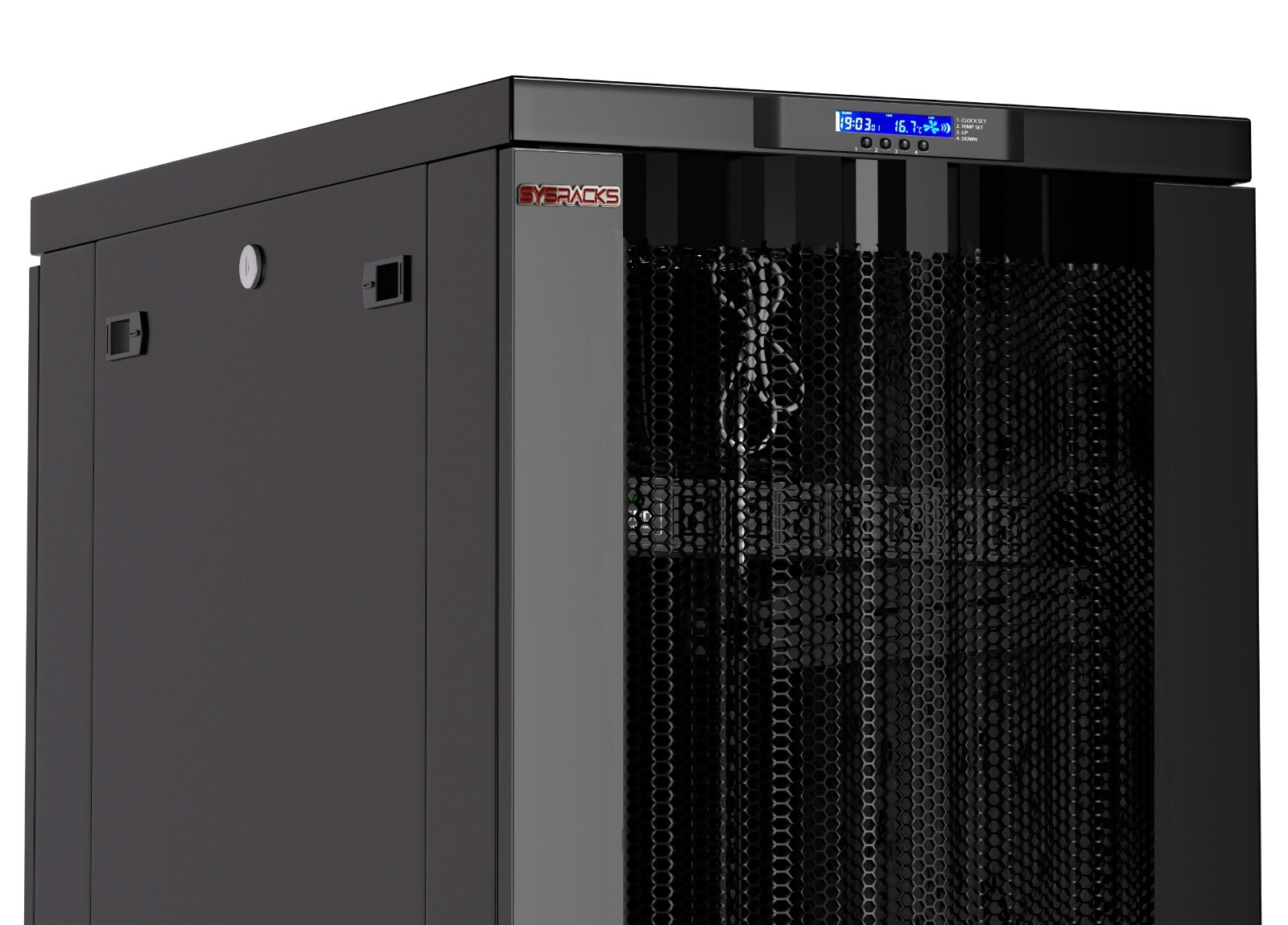 Sysracks 18U 39'' Deep IT Network Data Server Rack Cabinet Mesh Vented Door