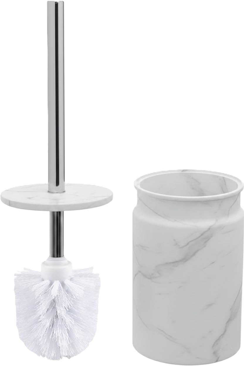 Toilet Brush and Holder Set - Bowl Brush, White