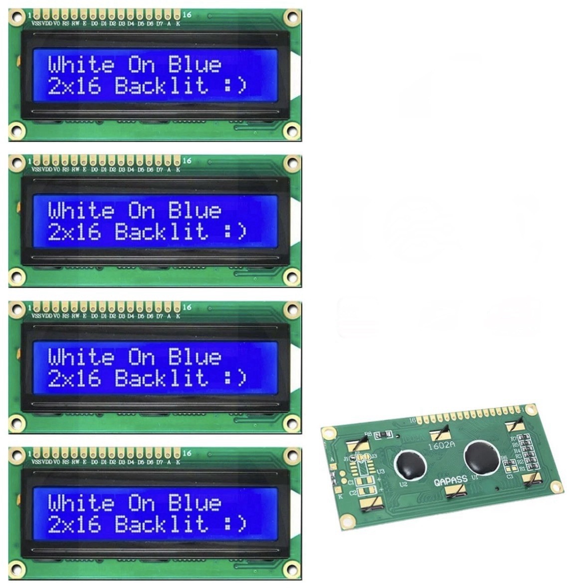 4pcs 1602 BLUE LCD 16x2 HD44780 Character Display Module For Arduino lcd1602