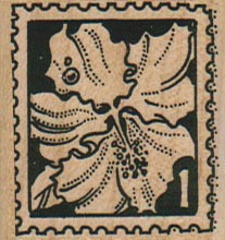 Hibiscus Stamp 1 1/2 x 1 1/2" Mounted Rubber Stamp, Plants Stamp, Flower Stamp