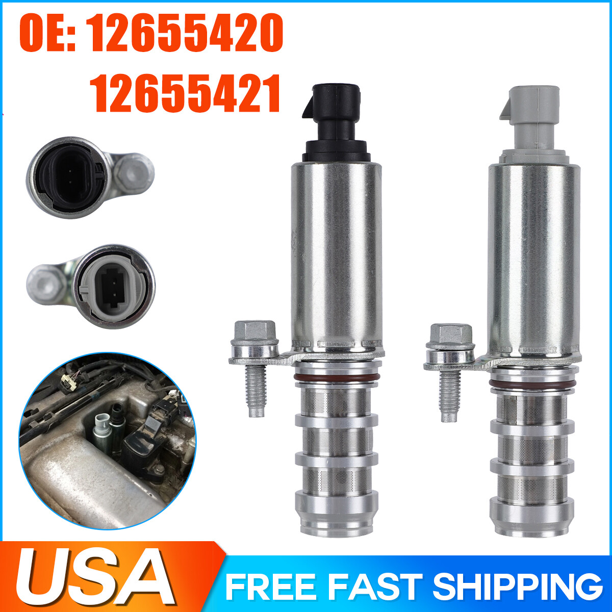 12655420 12655421 Variable Valve Timing VVT Solenoid Actuator For GM Buick Chevy