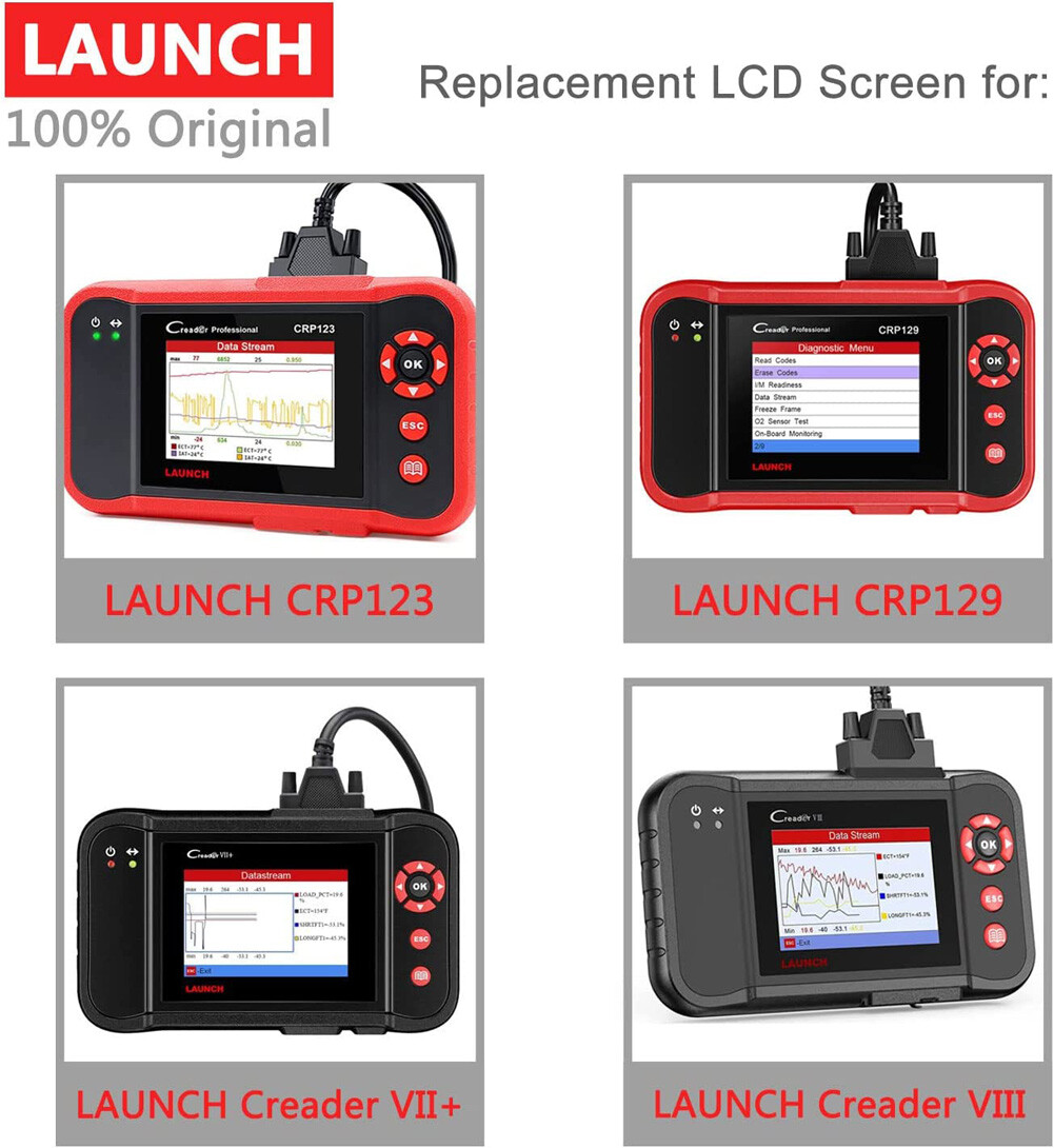 LAUNCH 100% Original Display Screen for CRP123/CRP129/Creader VII+/Creader VIII