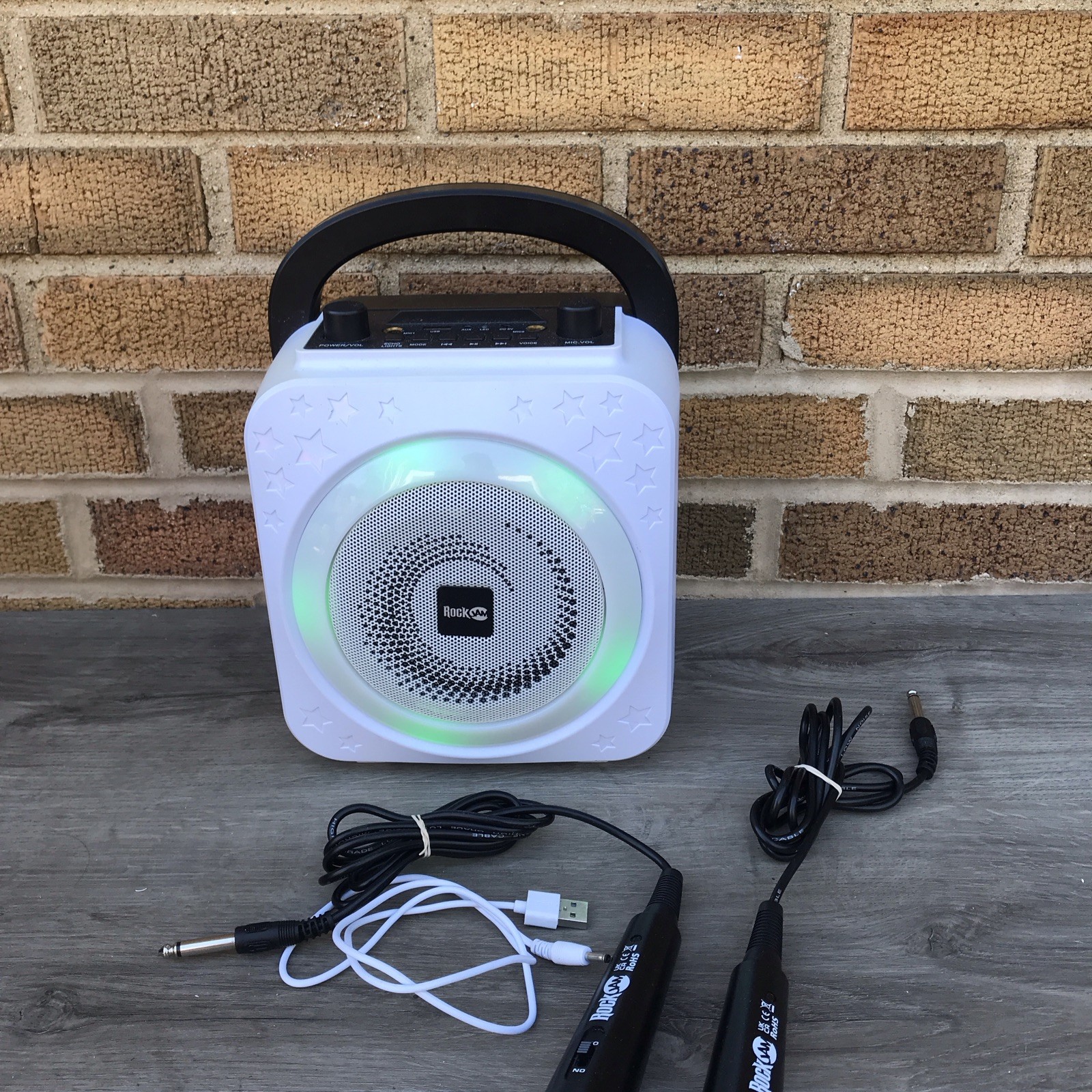 Karaoke Machine Bluetooth Portable Rock Jam + 2 Microphones