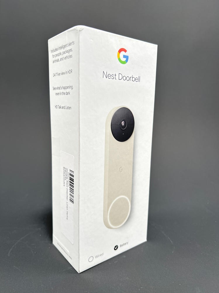 Google Nest Doorbell Battery Smart Video Doorbell Wireless Linen Home Security