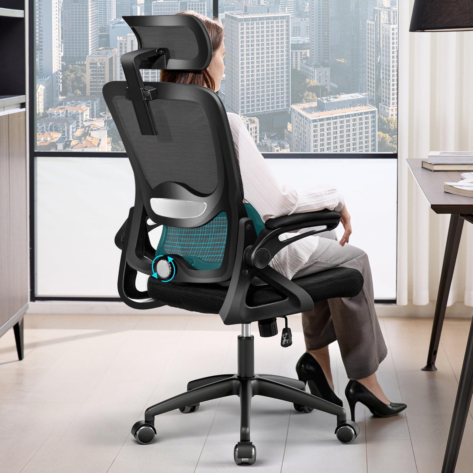 Ergonomic Office Chair,Mesh Office Chair with Lumbar Support,High Back Desk C...