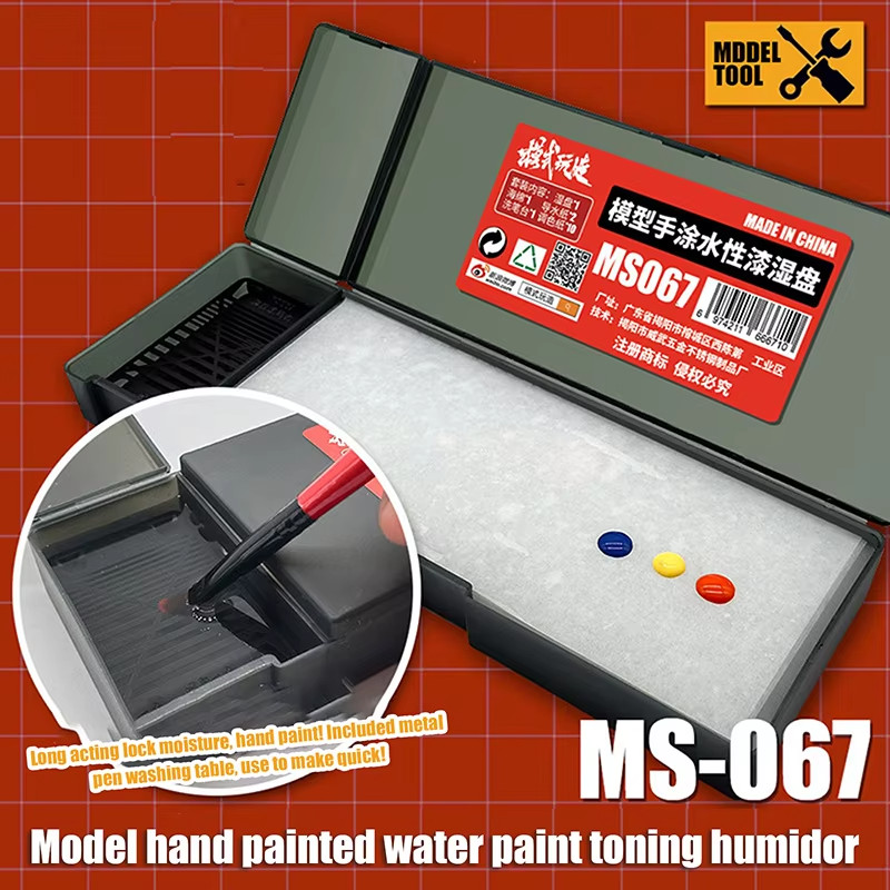 Portable Wet Palettes For Acrylic Painting Model Coloring with Wash station