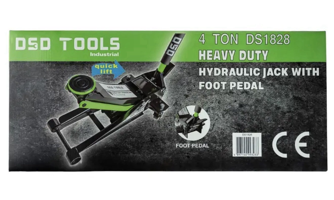 Quick Lift Heavy Duty Dual Pump 4 Ton Ultra Low Profile Floor Trolley Jack