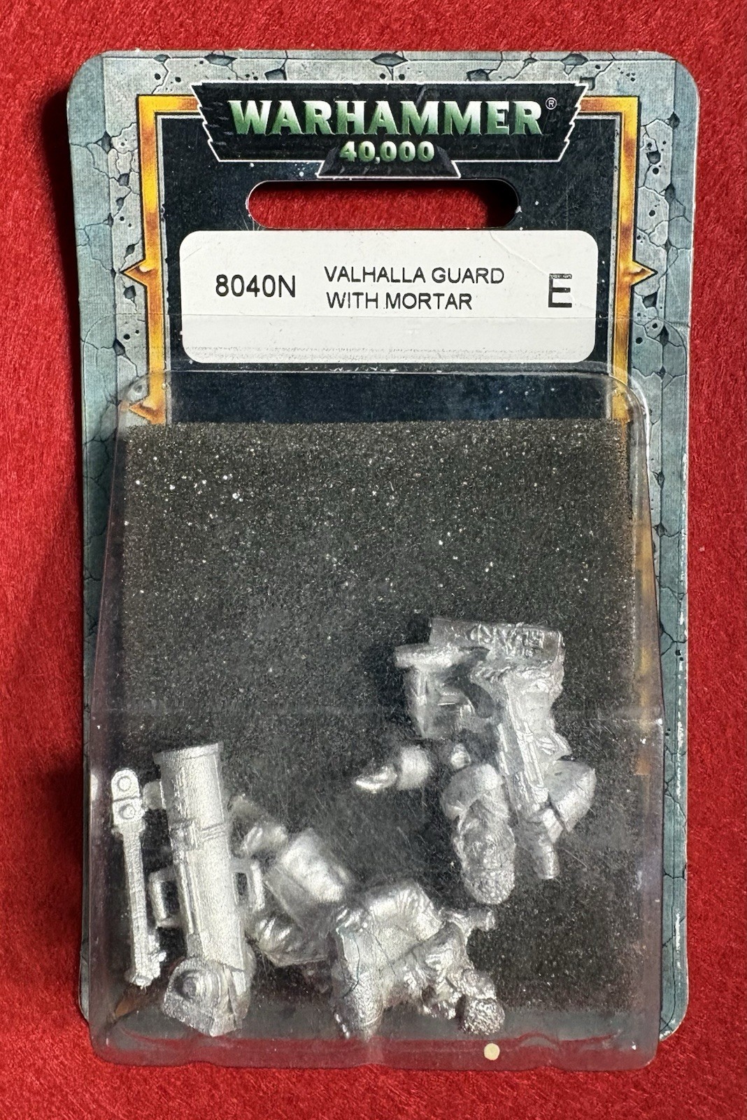 Warhammer 40k, Imperial Valhallan Guard w/Mortar, Blister, NOS, Sealed, NIB