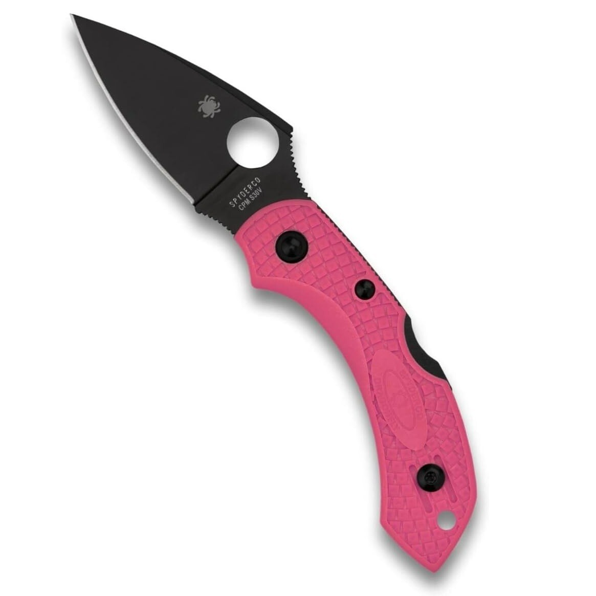 Spyderco Dragonfly 2 Folding Knife with 2.30" Black CPM S30V Steel Blade, Pink