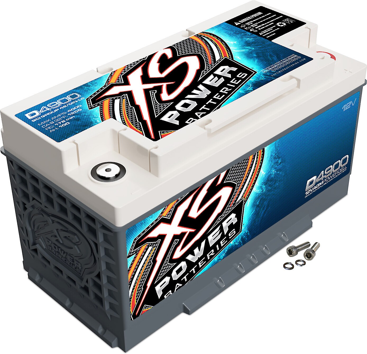 XS Power D4900 12v Bat Max 4000A Group 49, CA: 1075 Ah: 80 3kW/4kW