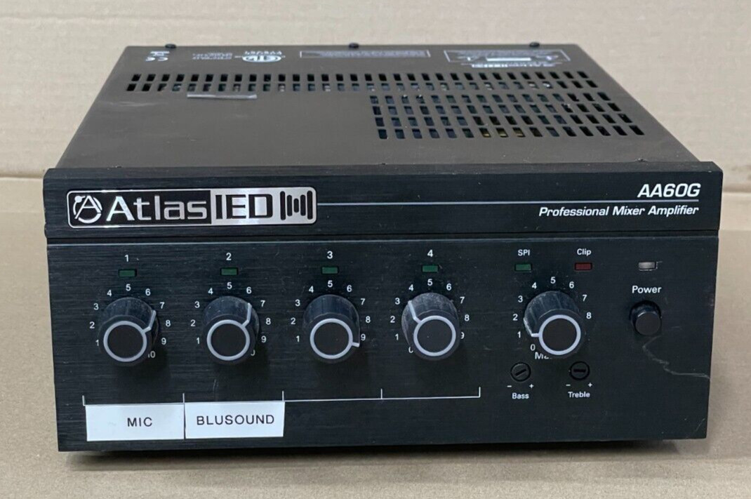 Atlas Sound IED AA60G 4-Input, 60-Watt Professional Mixer Amplifier - Untested
