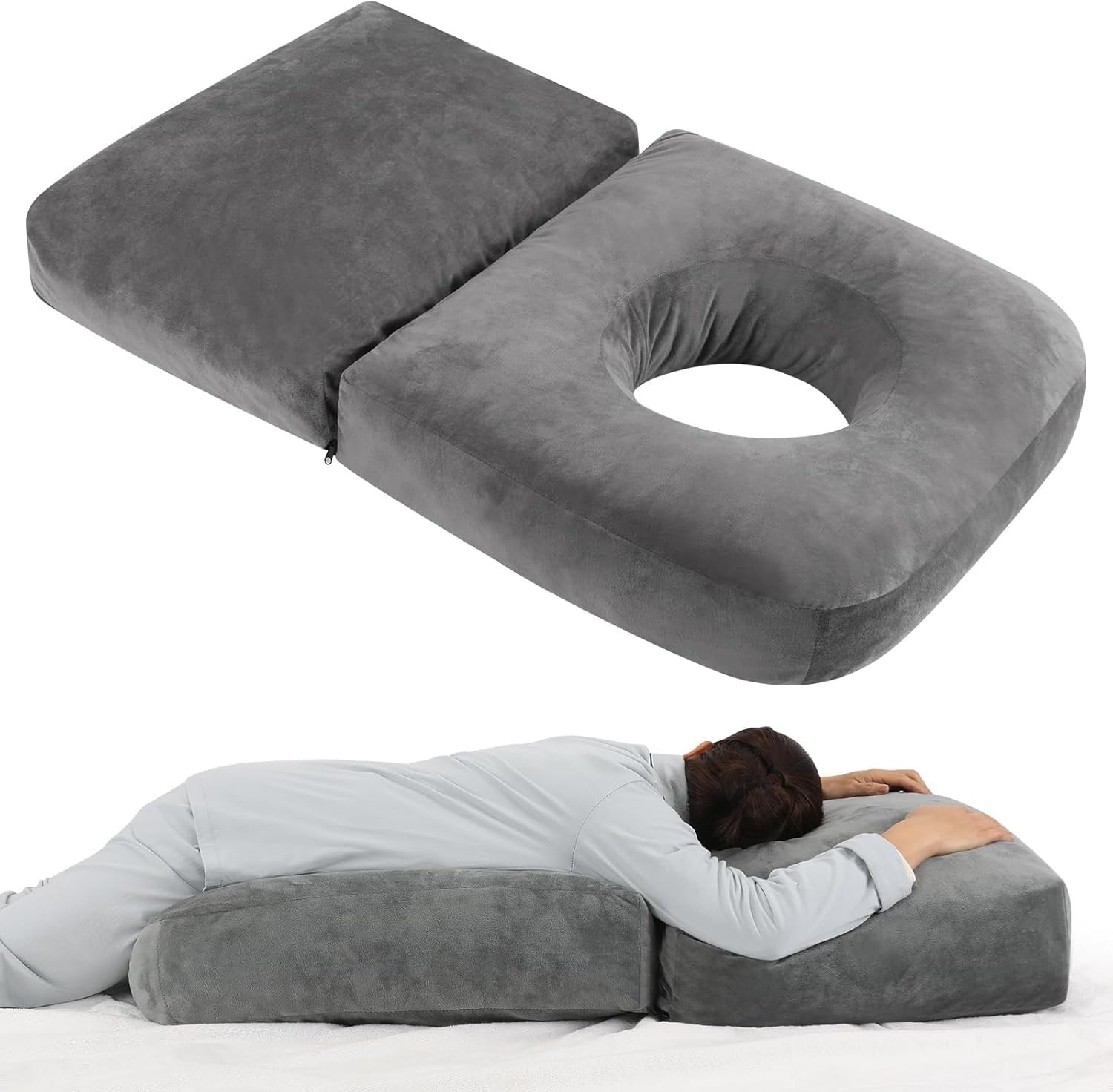 Pregnancy Pillows for Sleeping, 45.3 Inch Pregnancy Massage Pillow Full Body ...