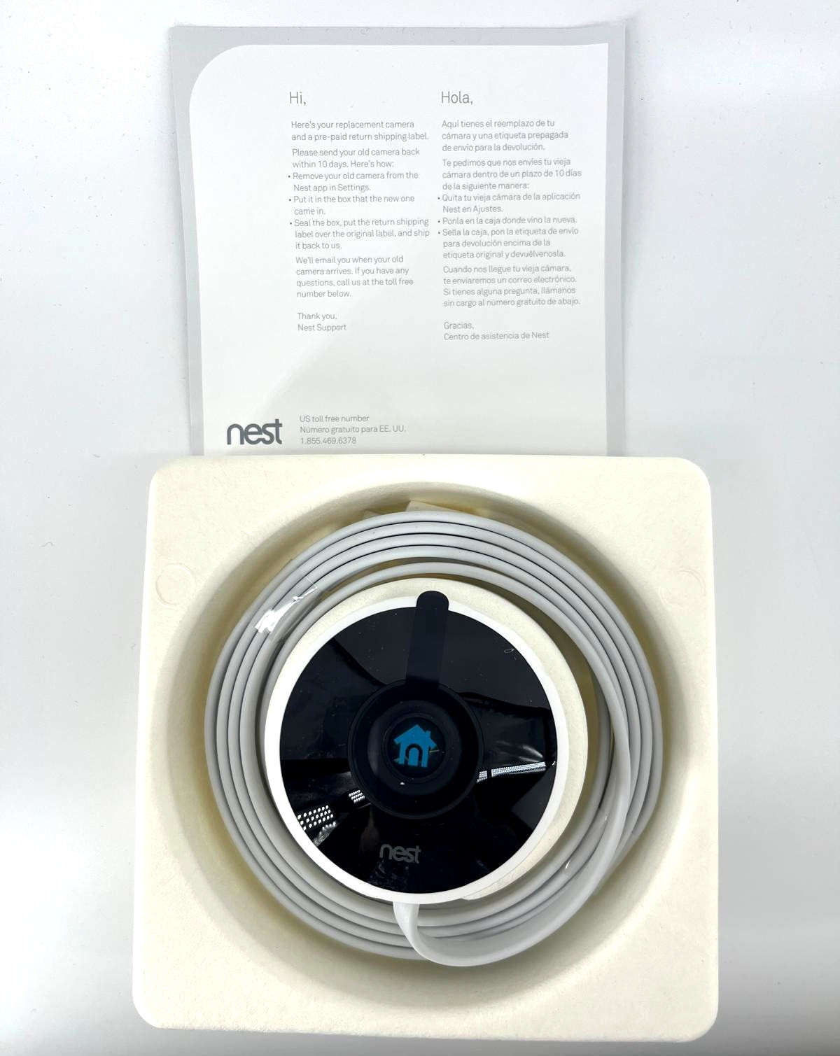 Nest Cam Outdoor Security Camera 1st Gen. (Wired) 1080P (NC2100ES) CAMERA ONLY