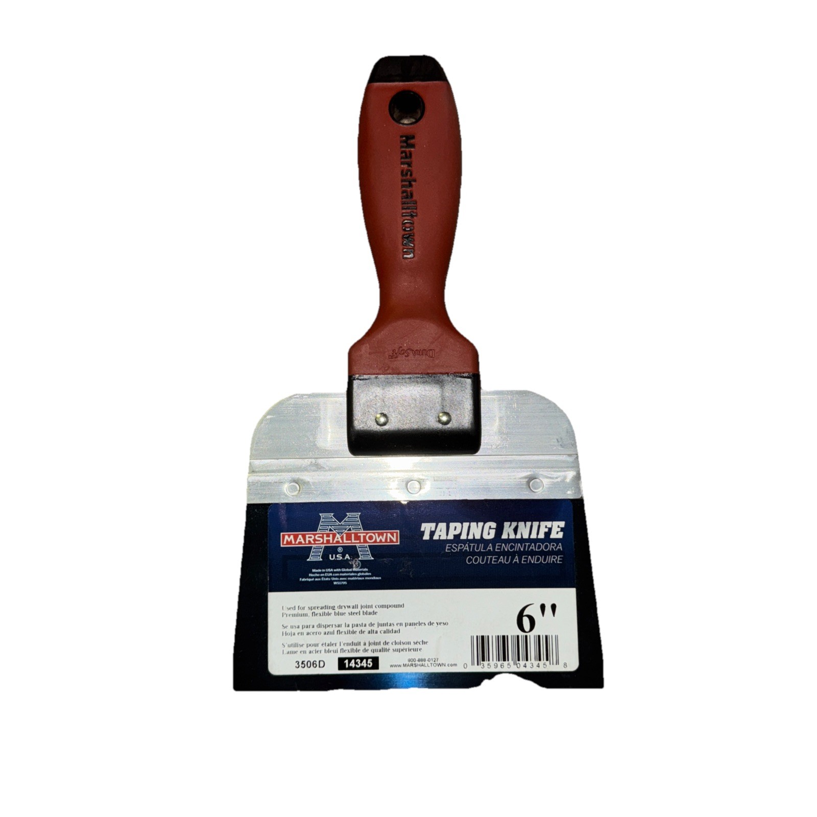 Marshalltown 3506D Drywall Taping Knife Blue Steel 3" W x 6" L