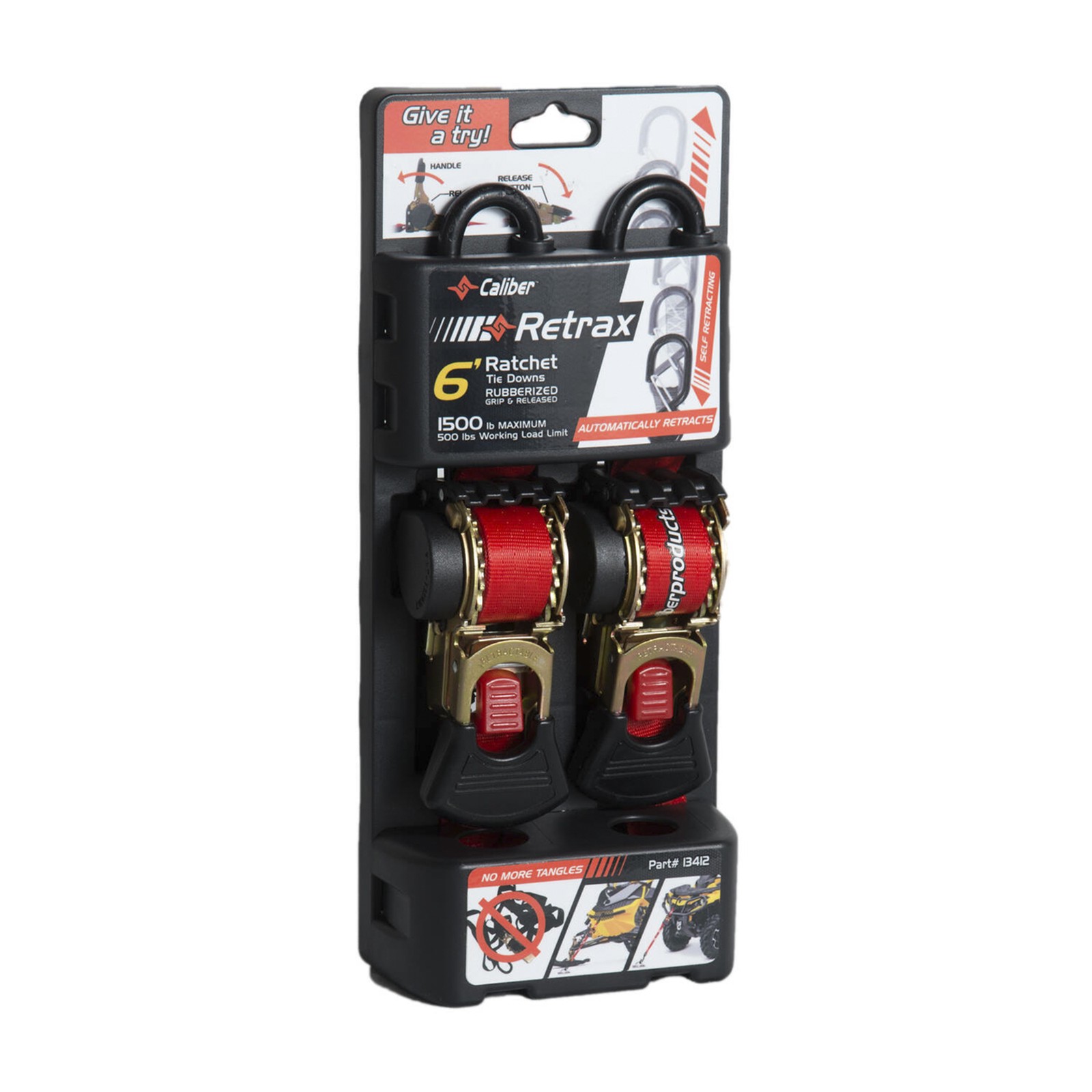 Polaris 2883004 Caliber Retrax 6' Self Rewind Tiedown Strap Kit (2pc)