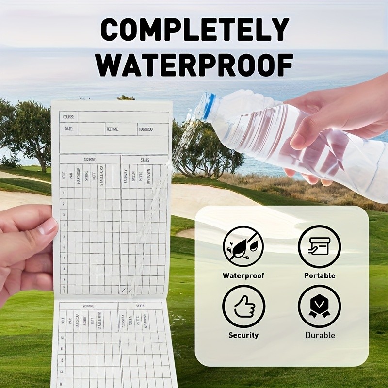 Yardage Book Cover Golf Score Book Golf Notebook Back Pocket 2 Pack