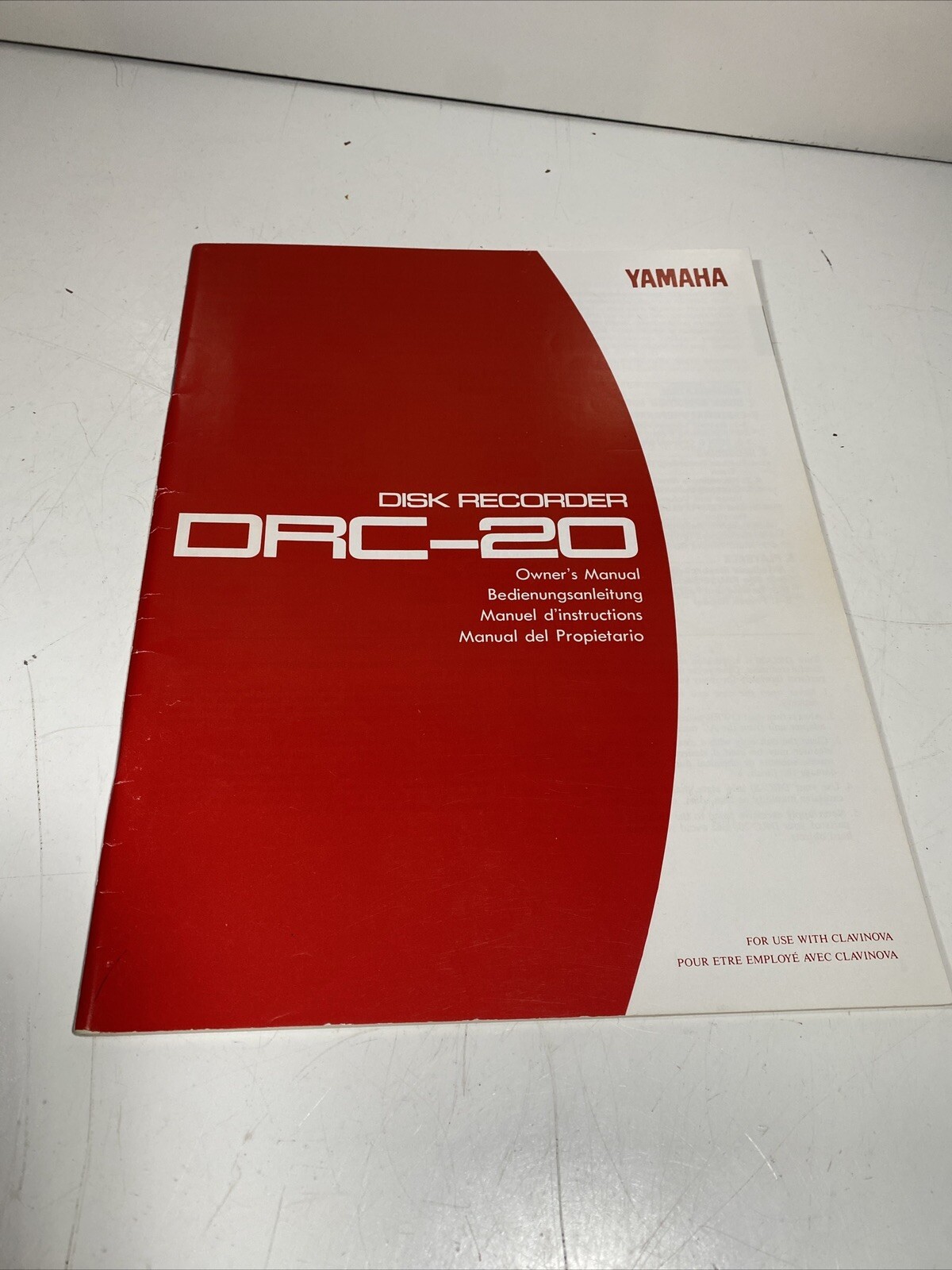 Yamaha disk recorder DRC-20 Owners Manual  Use With Clavinova English & German