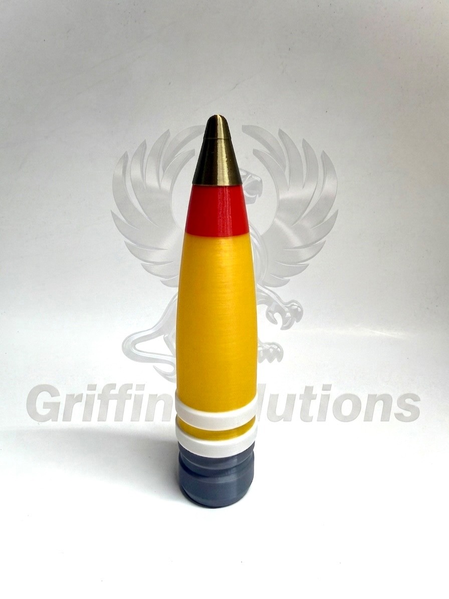 PGU-13b A-10 Warthog 30mm PROJECTILE replica, High Explosive Incendiary (HEI)