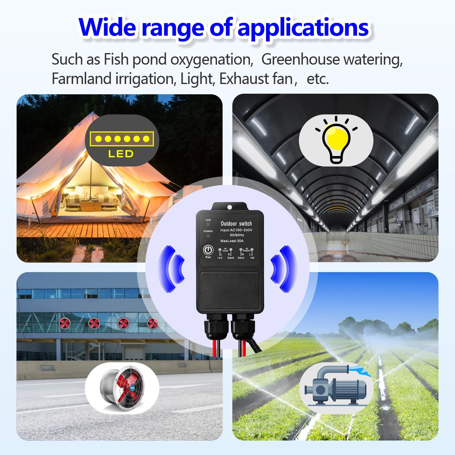 DieseRC Waterproof 12V Wireless Remote Control Switch DC 8V-80V Heavy-Duty 30...