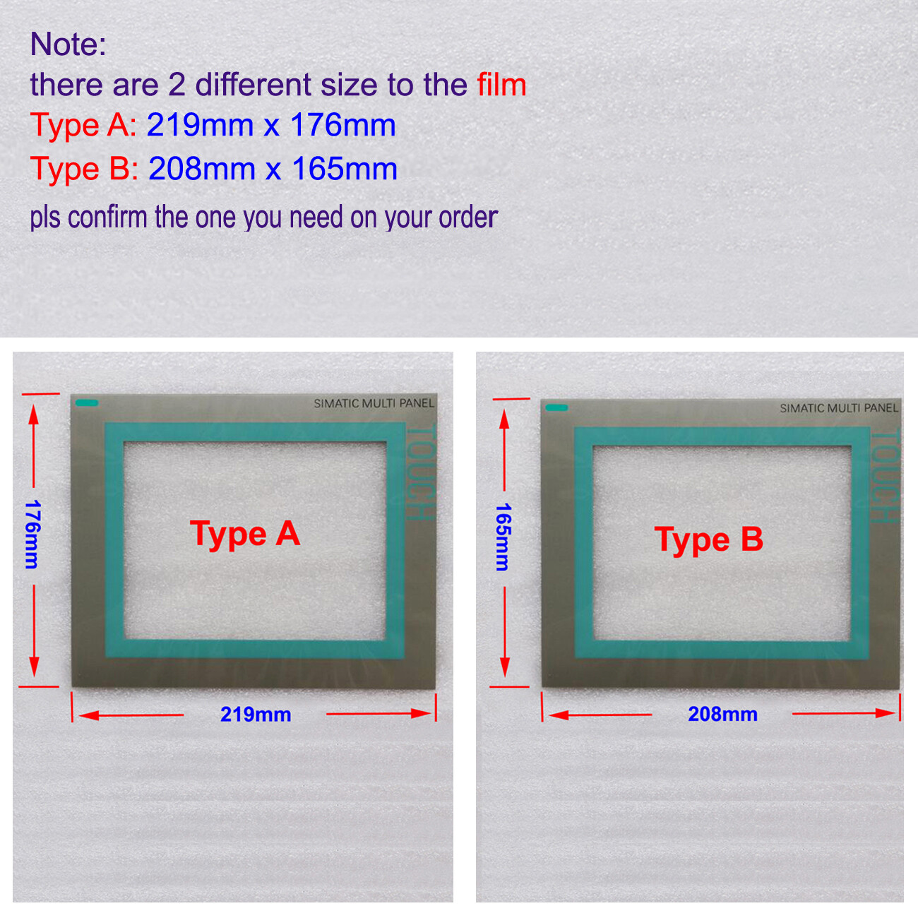 For SIEMENS MP277 8'' TOUCH 6AV6 643-5CB00-0EH1 6AV6643-5CB00-0EH1 Screen Film