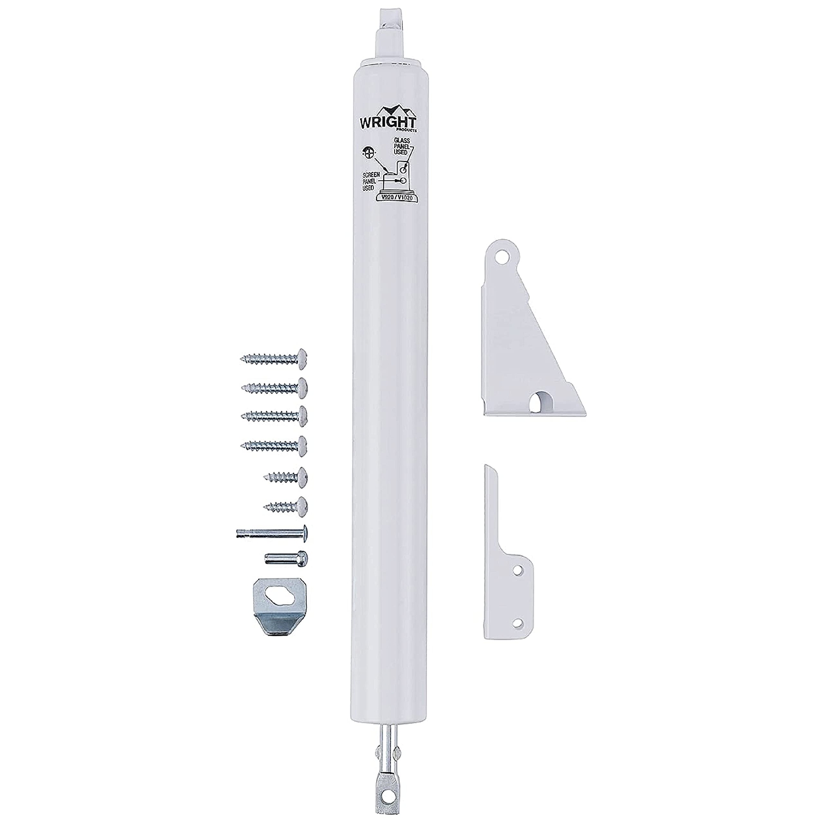 Wright Products White Standard Duty Pneumatic Door Closer Adjustable Speed