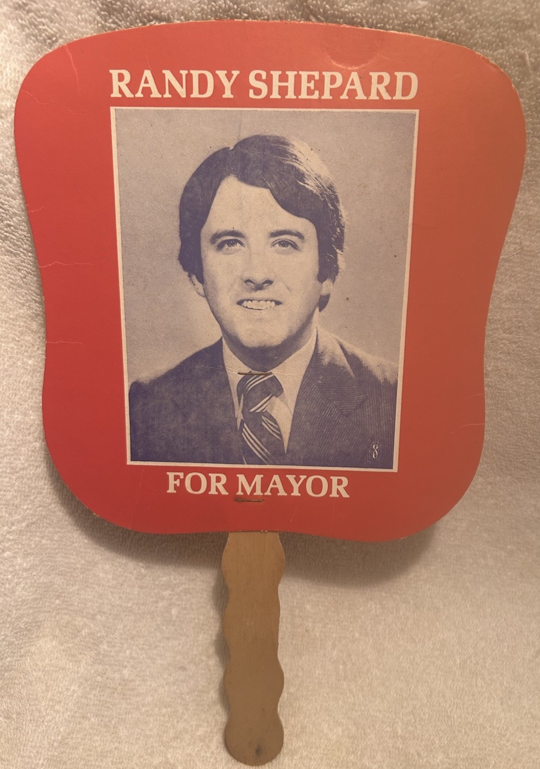 1980 Hand Fan Randy Shepard For Mayor Of Evansville Future Indiana Chief Justice