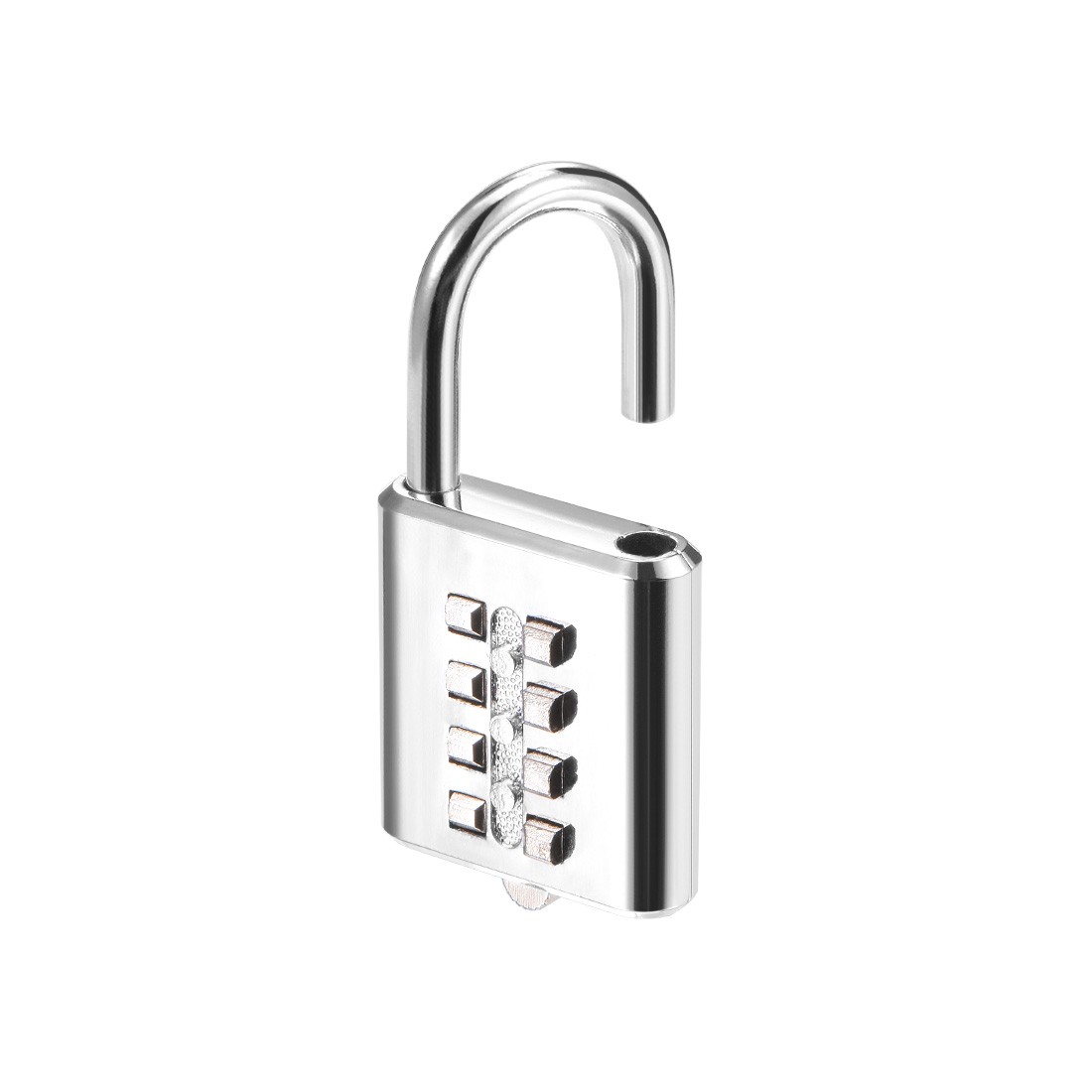 8-Digit Combination Padlock Push Button Lock for Locker Cabinet Silver Tone
