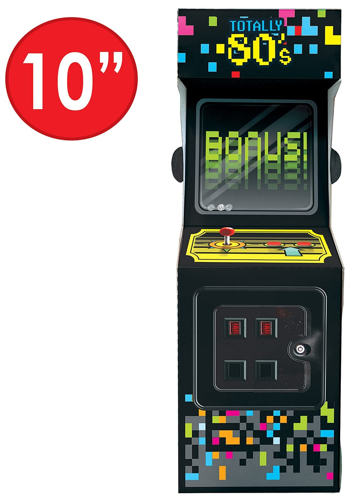 Arcade Video Game Centerpiece 10", Multicolored