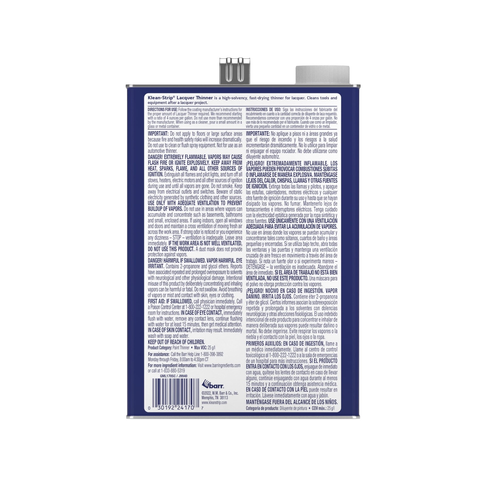 Klean-Strip® Lacquer Thinner, 1 Gallon