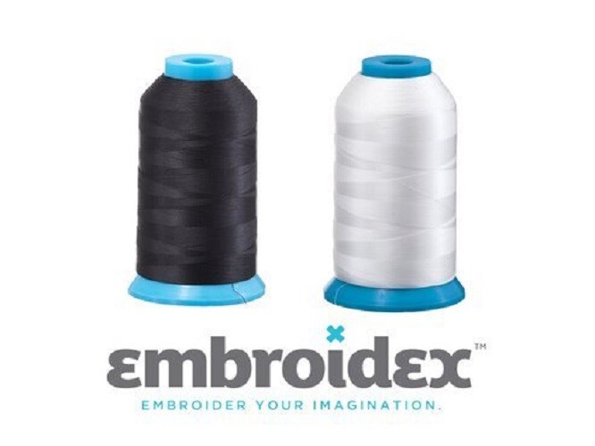 Set of 2 HUGE Bobbin Thread for Sewing And Embroidery Machine 1 Black & 1 White
