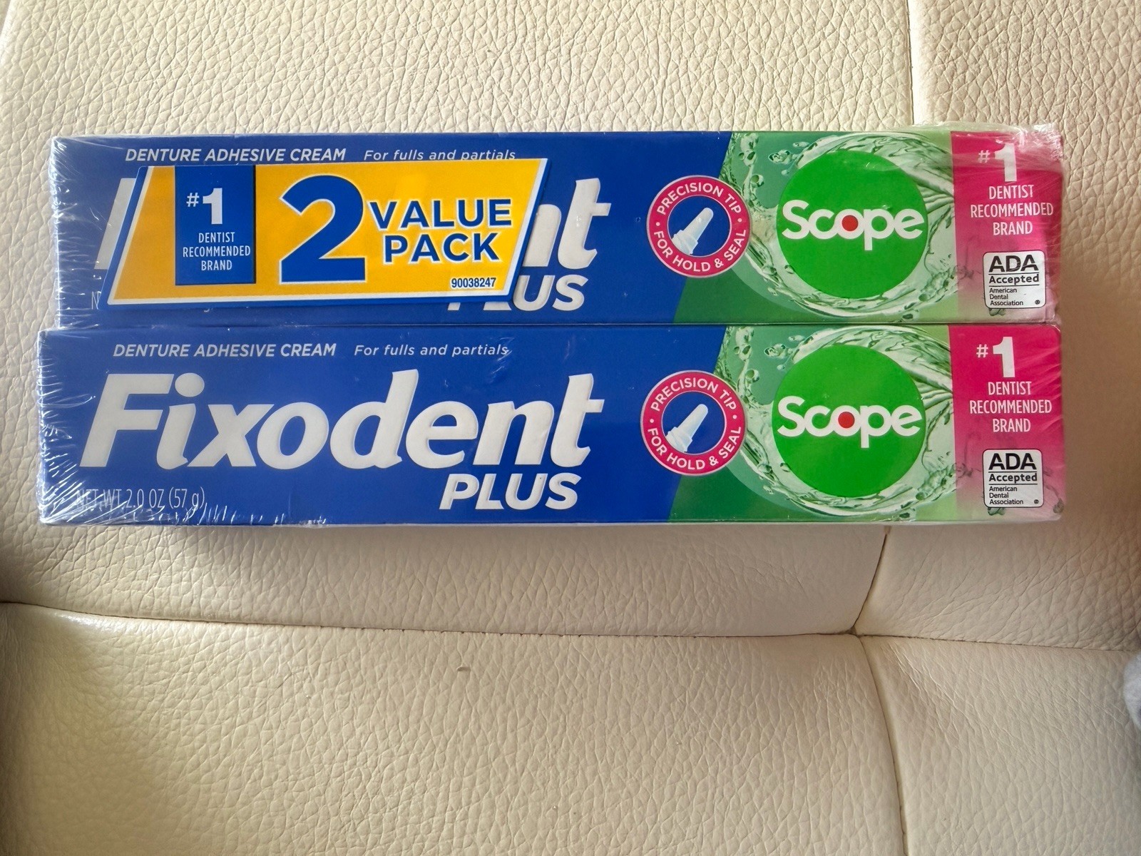 Fixodent plus With Precision Tip - 2 Pack 2 Oz Each