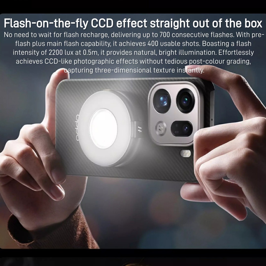 NEW OPPO Hasselblad Professional Magnetic Ring Light-Black for Android and iOS
