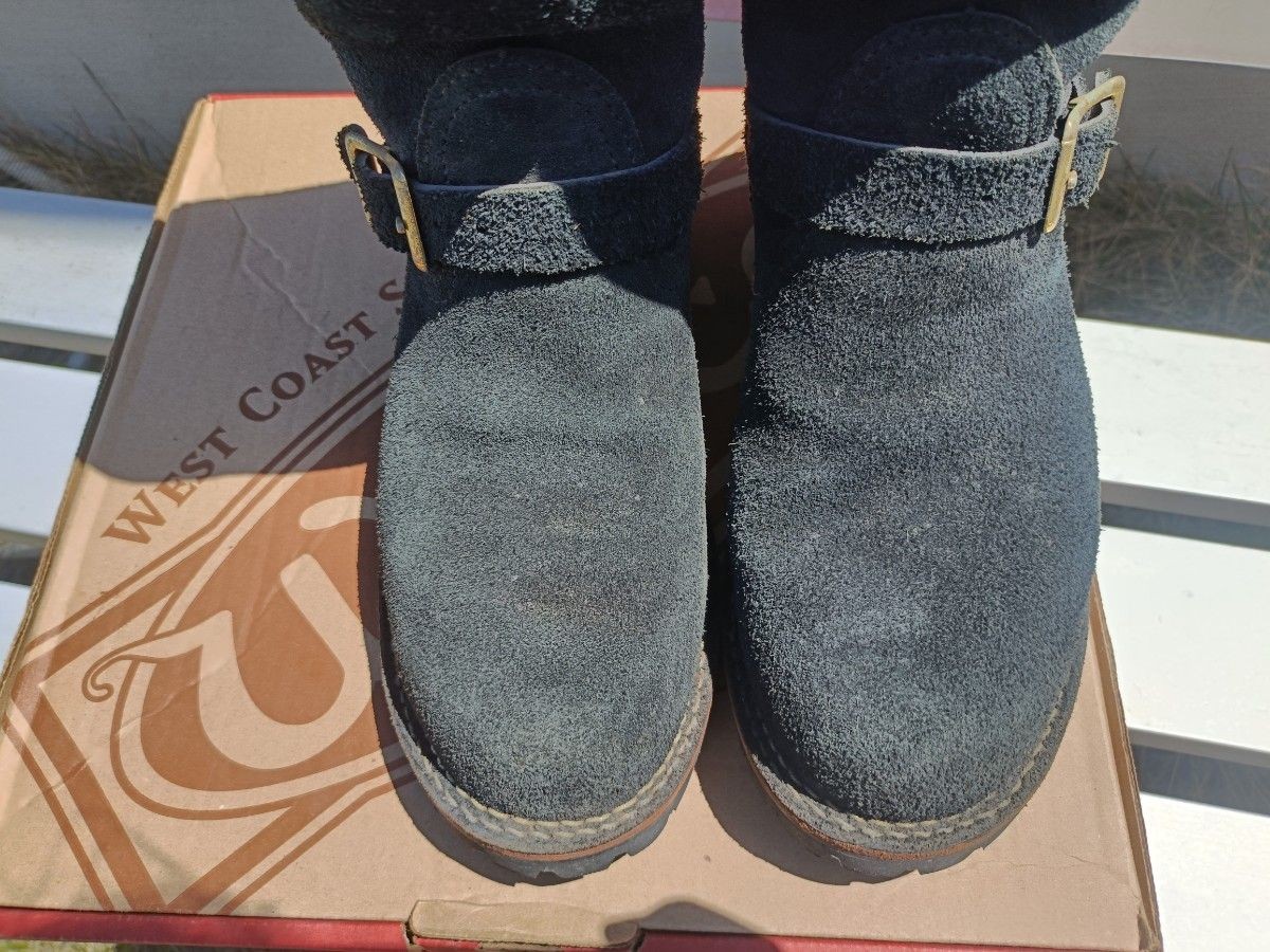 WESCO Boots Suede Black Boss Engineer Boots Size 8.5E
