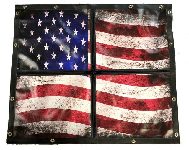 Old Glory Winter Front Peterbilt Kenworth Freightliner International Mack Volvo