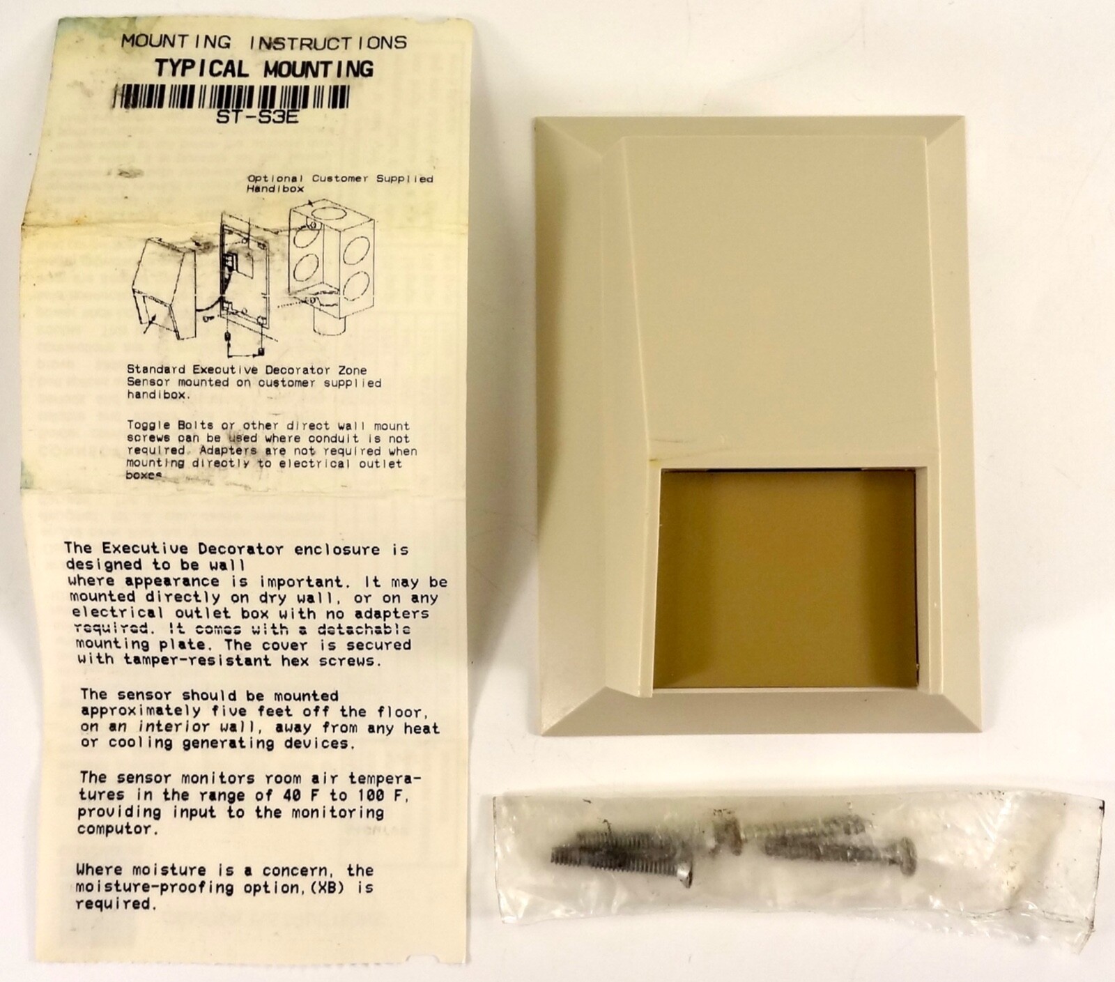 Pre-Con ST-S3E Temperature Sensor And Transmitter 10K Type 3, NEW OLD STOCK
