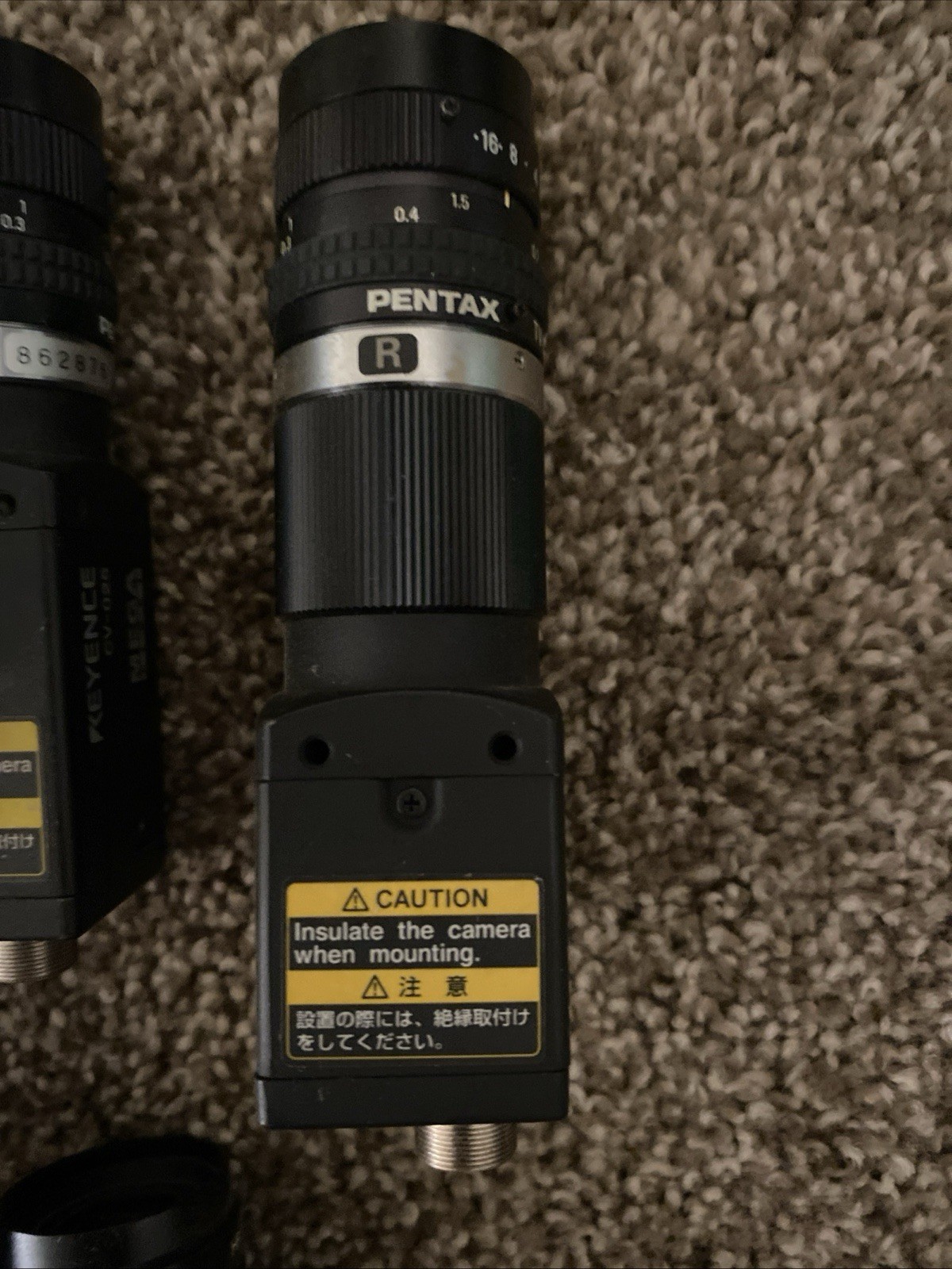 Keyence CV-2100 Controller, XG-035M Cameras, Lenses, KV-10R Module Vision System