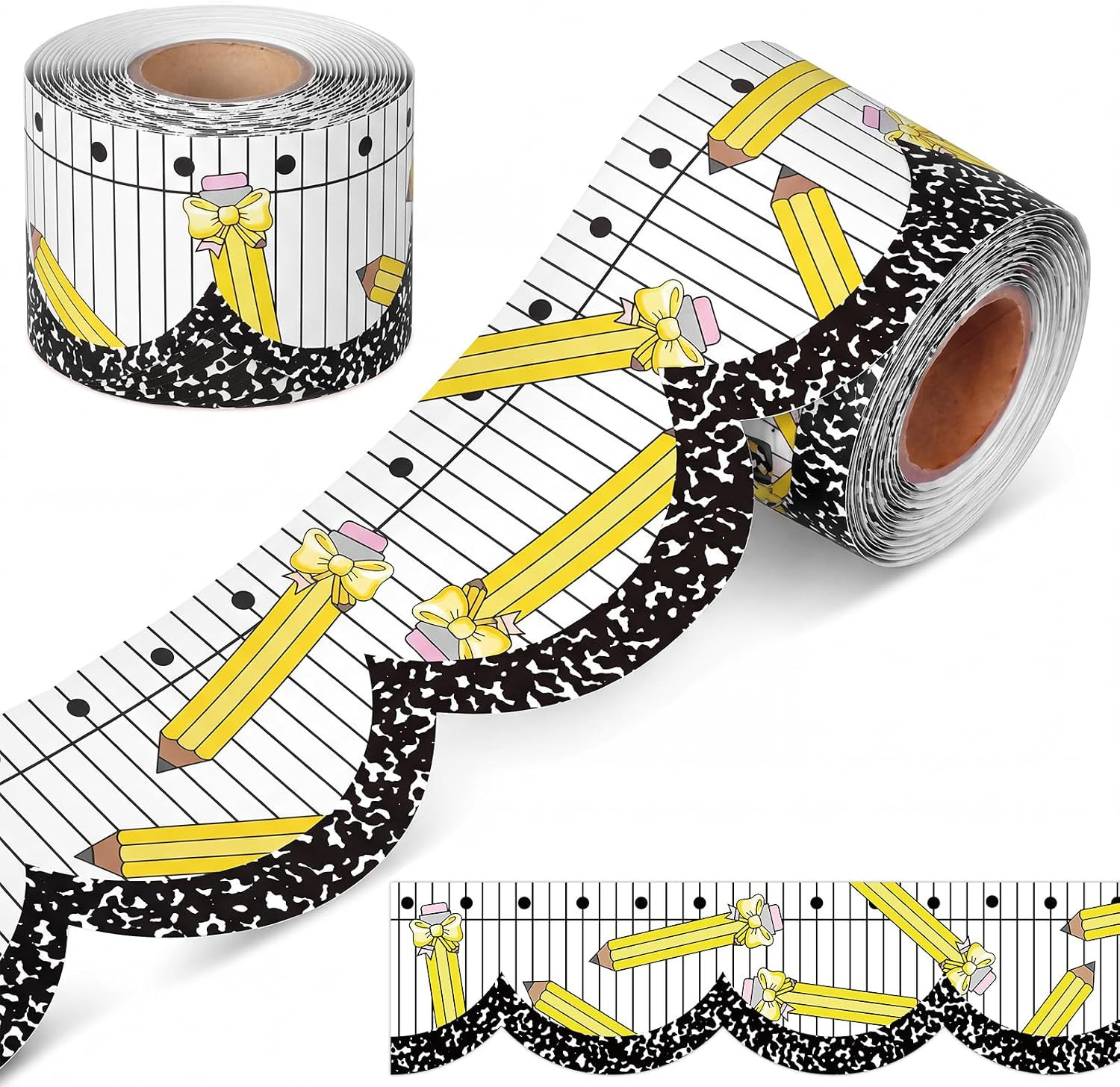 65Ft Composition Notebook Bow Pencil Bulletin Board Borders Composition Book Bow