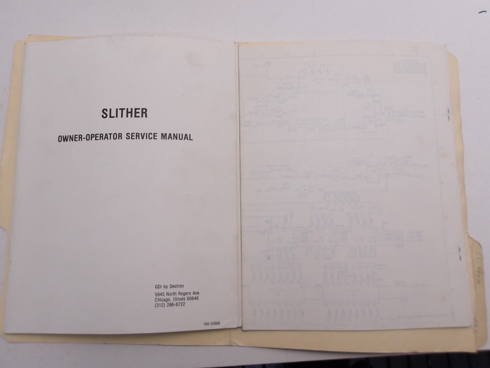 Cinematronics: Slither -  Manual and Schematics