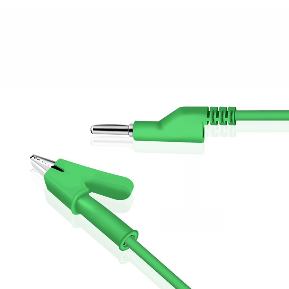 4mm Stackable Banana Plug to Crocodile Alligator Clip Test Leads 1M Cable 15A