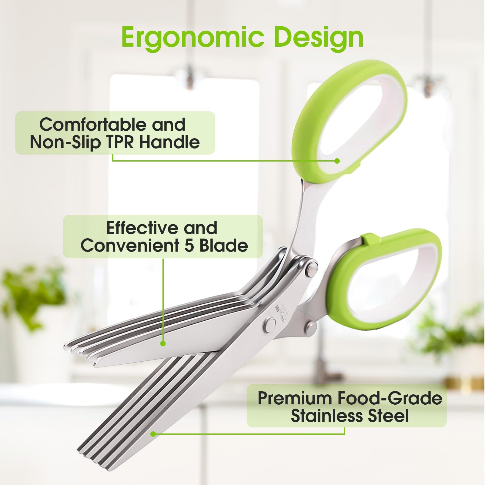 Tijera Para Cocina Multifuncional 5 Hojas Multipurpose kitchen scissors