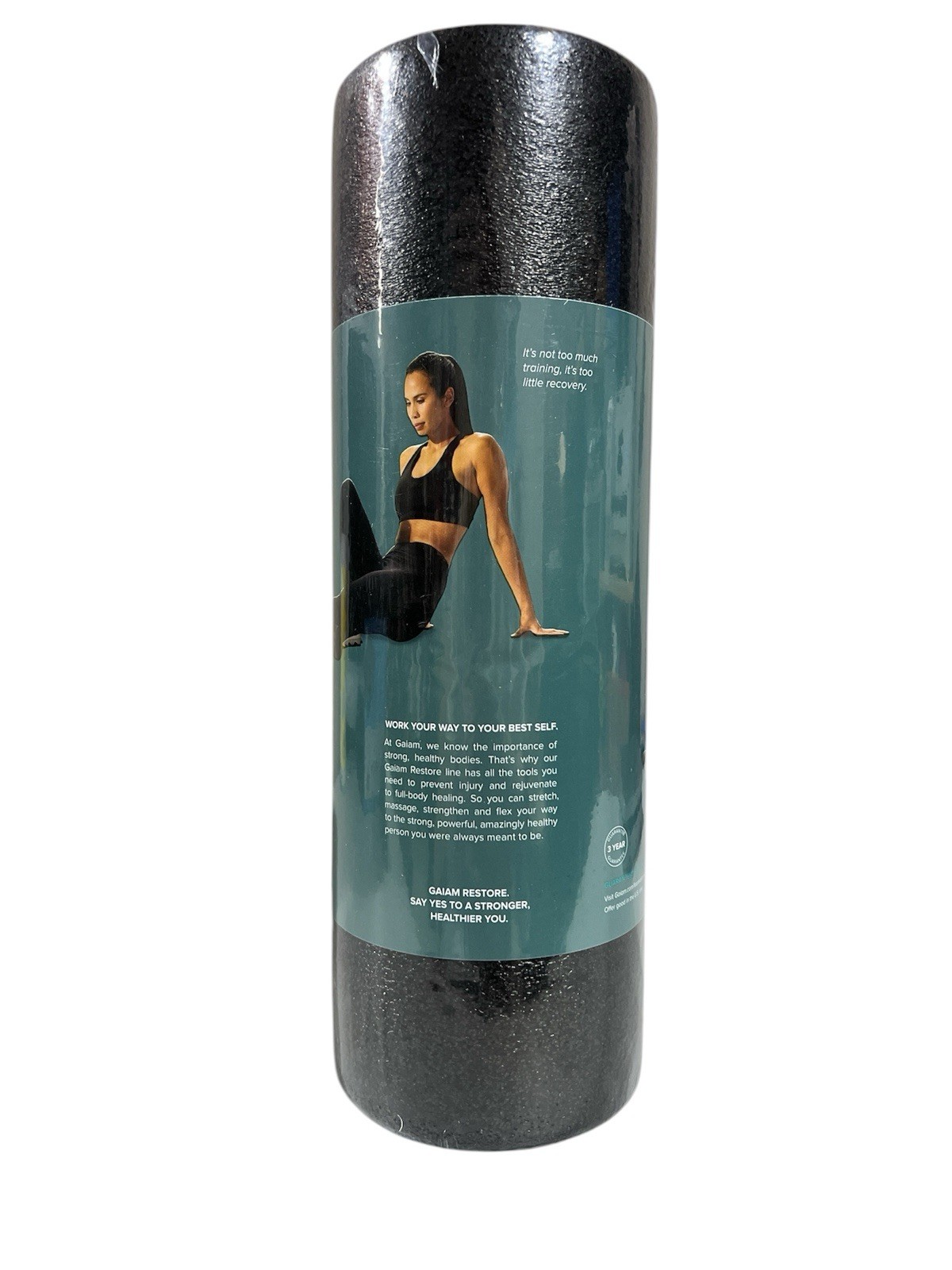 NEW Gaiam Restore Compact, High Density Foam Roller 12 Inch