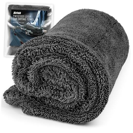 Car Drying Towel Microfiber 24 X 16 Inch, Pack of 1, Dark Grey, 1200 Gsm