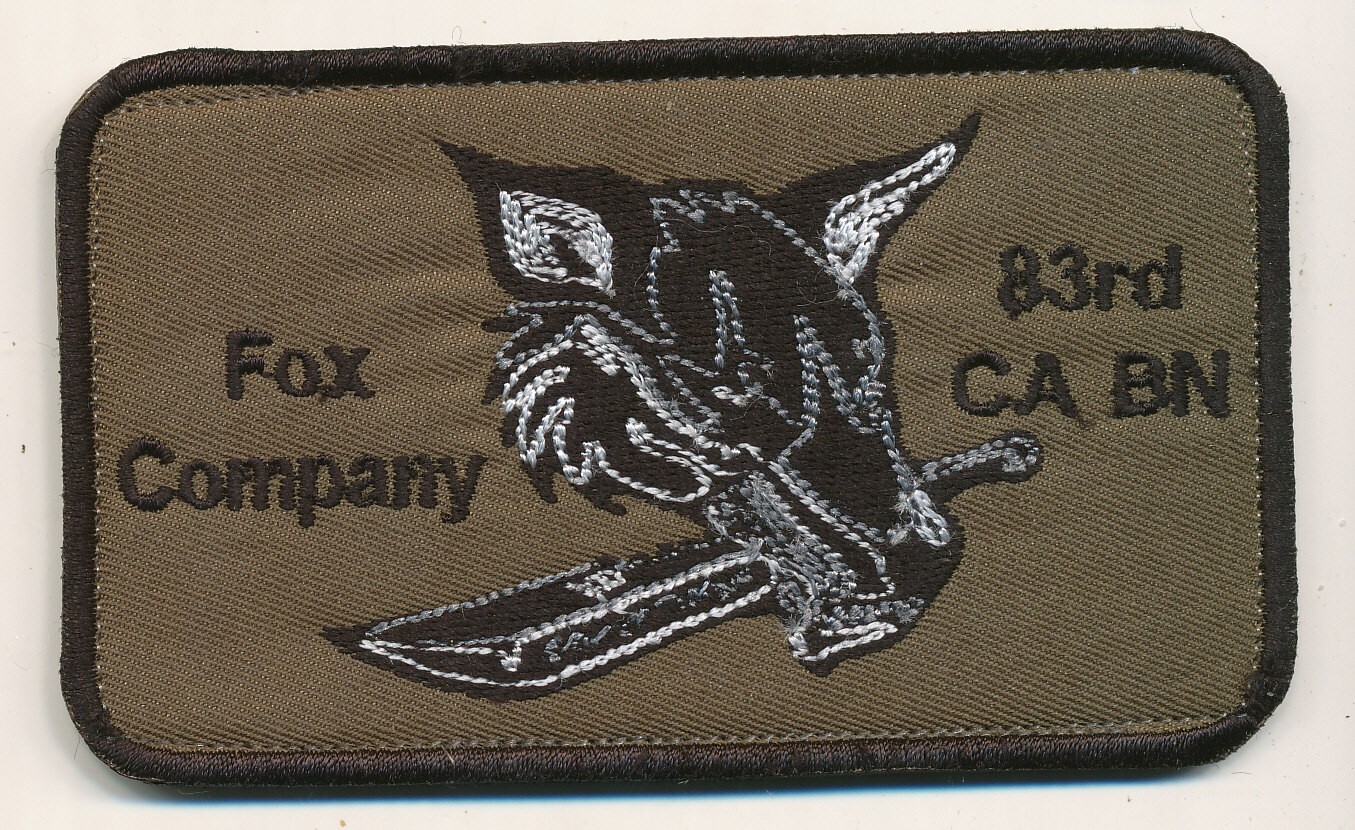 83rd Civil Affairs Battalion F Co patch Afghanistan made