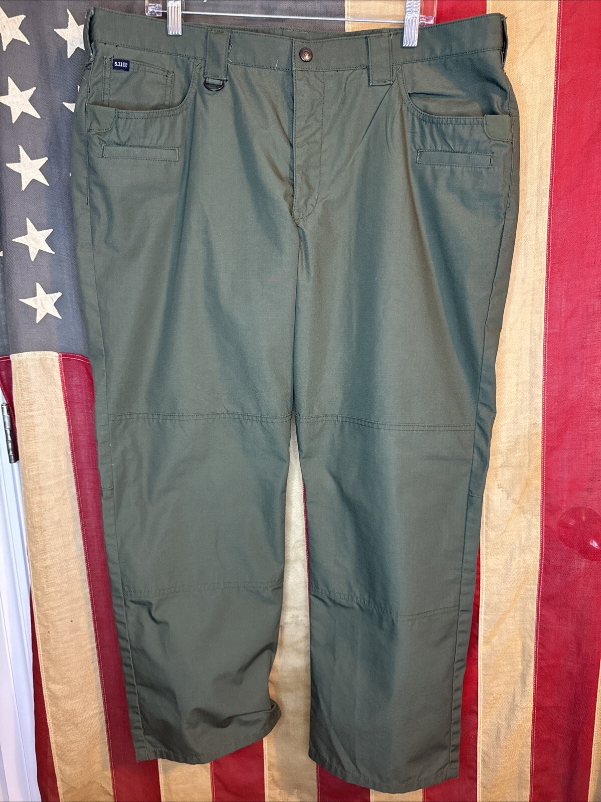 5.11 Tactical Green Cargo Combat Pants Size Large 40 X 30 8931