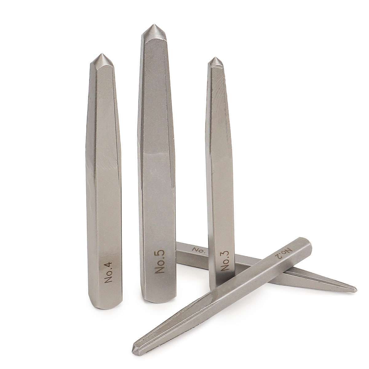 5 Pcs Screw Extractor Drill Square Easy Out Set Straight Fluted Extraction Tool