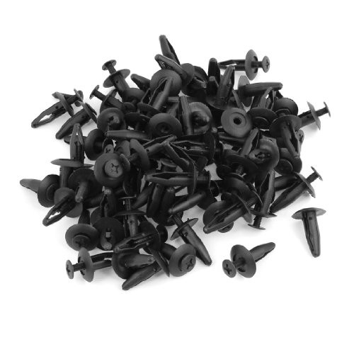 7.5mm Hole Rivets Fastener Door Push Clips 100 Pcs