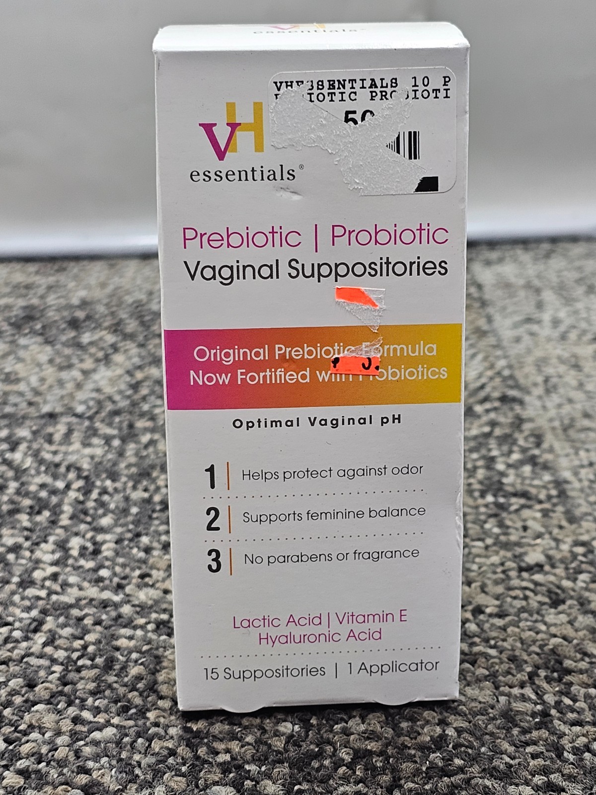 (QTY 8) VH Essentials Prebiotic Vaginal Suppositories 15 Sup. 1 App. 08/27 exp